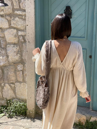 Organic Cotton Long Sleeve Summer Dress - One Size